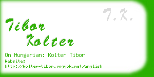 tibor kolter business card